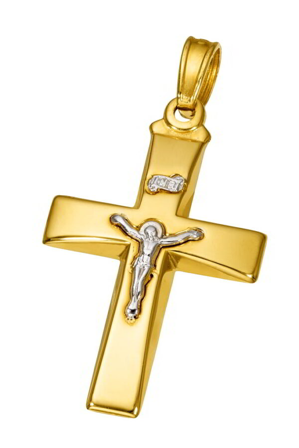 Cross K14 Gold and White Gold