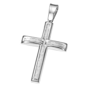 Cross K14 White gold