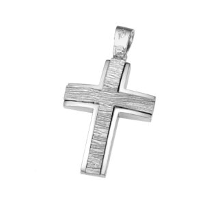 Cross K14 White gold