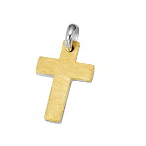 Cross K14 Gold and White Gold