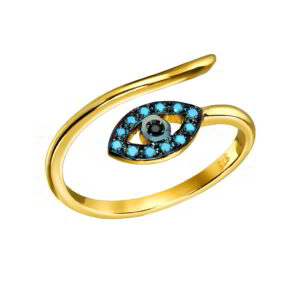 K9 Gold Ring with Zircon