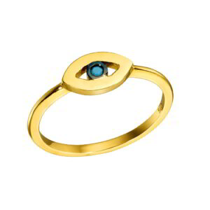 K9 Gold Ring with Zircon