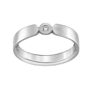 K14 Ring White Gold with Zircon