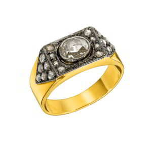 K18 Gold Ring with Diamonds