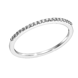 Single Stone Ring K18 White Gold with Diamond