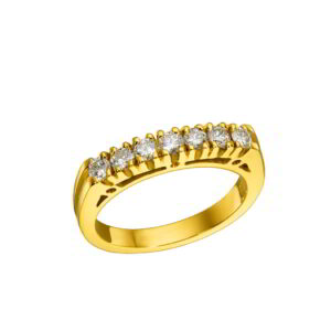 K18 Gold Ring with Diamonds and Precious Stones