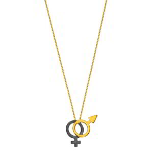 Starfish Necklace K14 Gold with Zircon