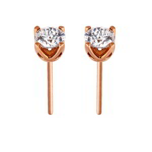 K14 Gold Earrings with Zircon