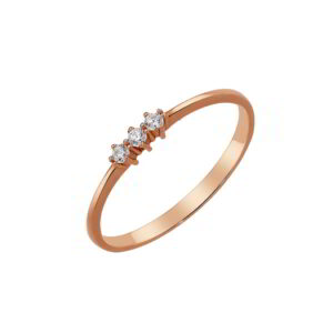 Ring K14 Pink Gold with Zircon
