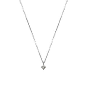 Necklace K18 White Gold with Diamonds