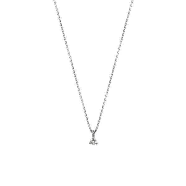 Necklace K18 White Gold with Diamond