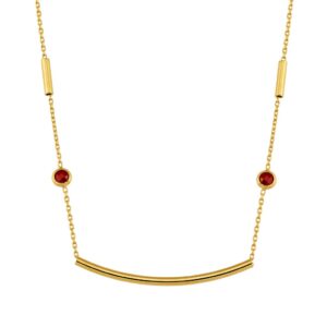 Necklace K14 Gold with zircon