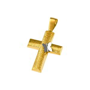 Cross K14 Gold and White Gold