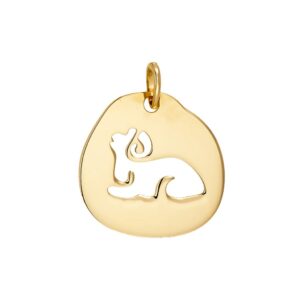 Zodiac sign "Capricorn" K14 Gold