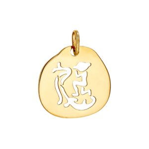 Sign "Aquarius" K14 Gold