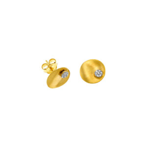 Σκουλαρίκια Χρυσά Κ14 με Ζιργκόν